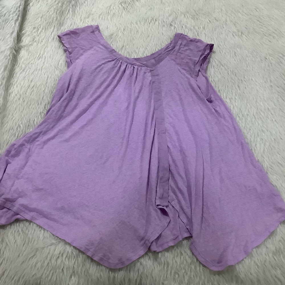 Free people women’s oversized summer breezy purple flowing top size small - Picture 1 of 9